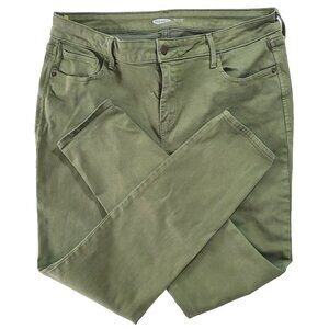 Old Navy Size 14 Rockstar Super Skinny Stretch Mid Rise Olive Green Denim Jeans